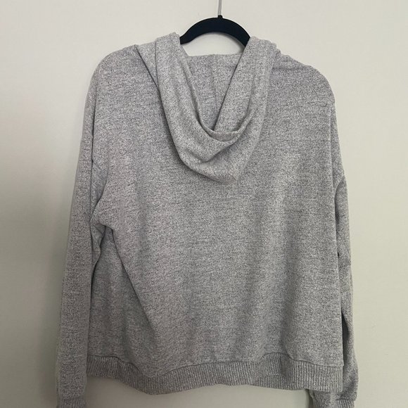 Magaschoni Gray Hooded Slim Fit Sweatshirt Size Large - Picture 3 of 3